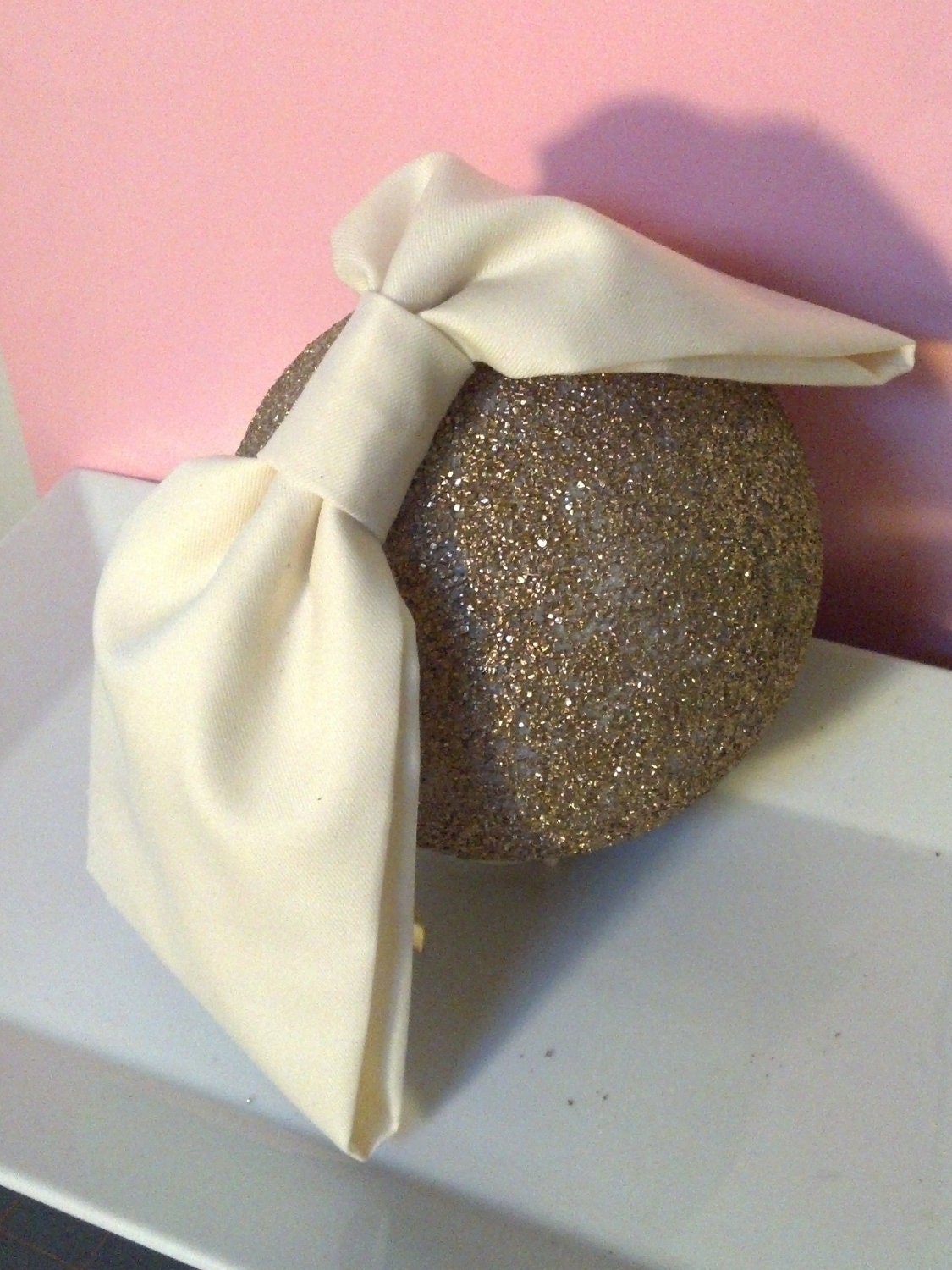Large Cream Bow Headband