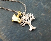 Silver Tree Necklace Pendant, Tree of Life