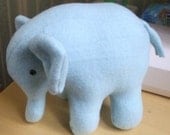 blue fleece large elephant toy.