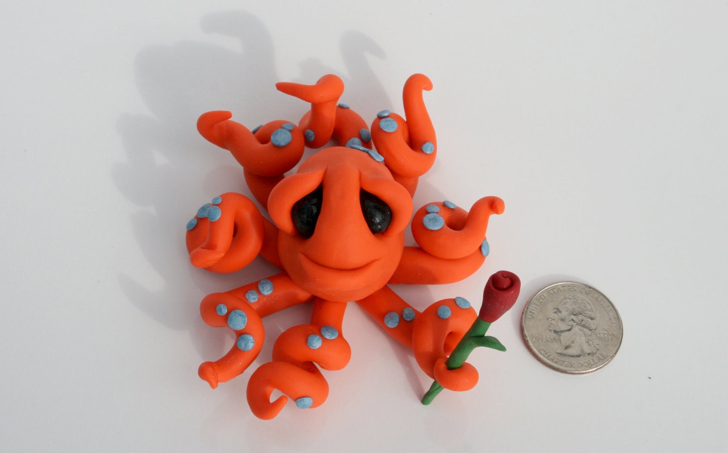 30% OFF SALE Adorable Octopus - Handmade Cake Topper or Figurine - Made to Order & Customizable-Coupon Code CLAY30