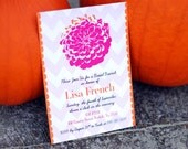 Funky Zinnia - Bridal Shower Invitations or Bridal Brunch Invitations