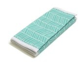 Jewelry Wallet Organizer Clutch for Home or Travel - Herringbone in Pond