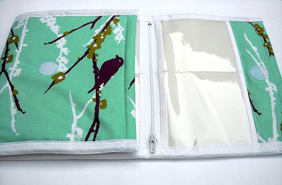 SALE - Travel Jewelry Organizer Storage Case - Blockprint Blossom in Amber