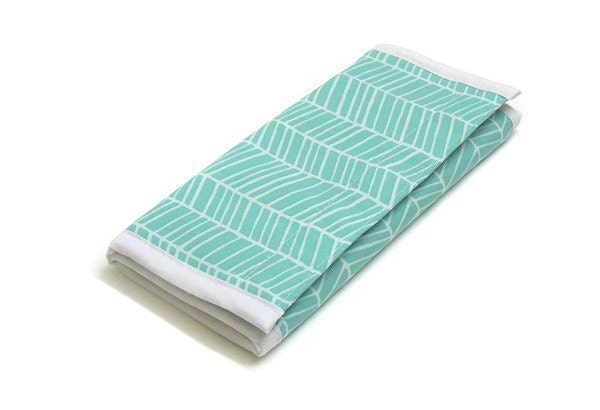 Jewelry Wallet Organizer Clutch for Home or Travel - Herringbone in Pond