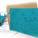 set of 3 faux deer head, faux taxidermy , greeting card, turquoise