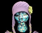 Lavender and Green Snowboarder Hat