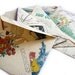 RESERVED FOR GREG 5 Envelopes made from Vintage (1950) French Fashion Magazine, Wedding Invitations, Save The Date, Birthday Party
