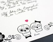 Day of the Dead Wedding invitation suites / Sugar scull halloween invites / DIY set / "Till Death..."
