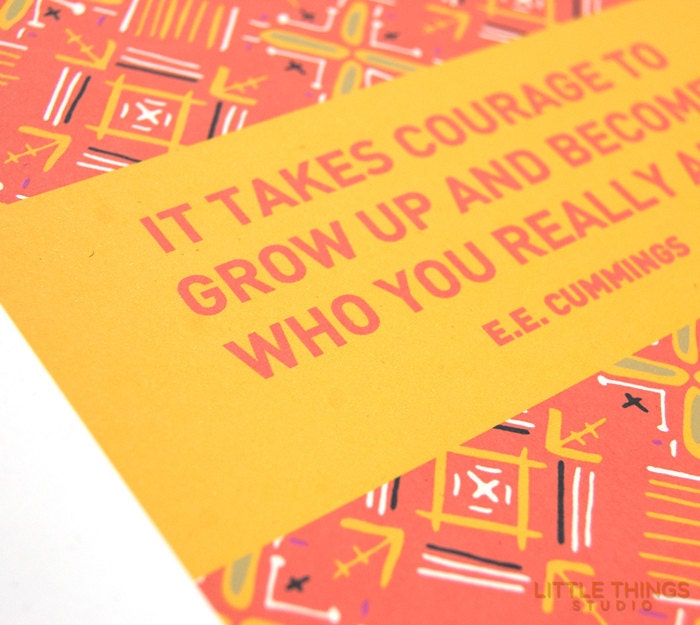 It takes Courage (small) yellow/orange