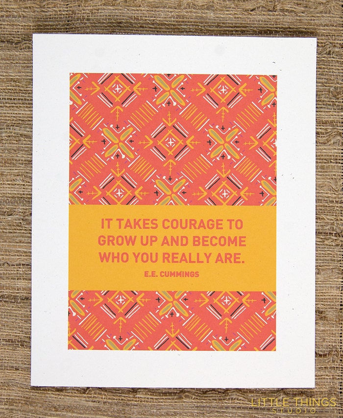 It takes Courage (small) yellow/orange