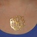 sterling silver monogram 2" diameter with a silver chain