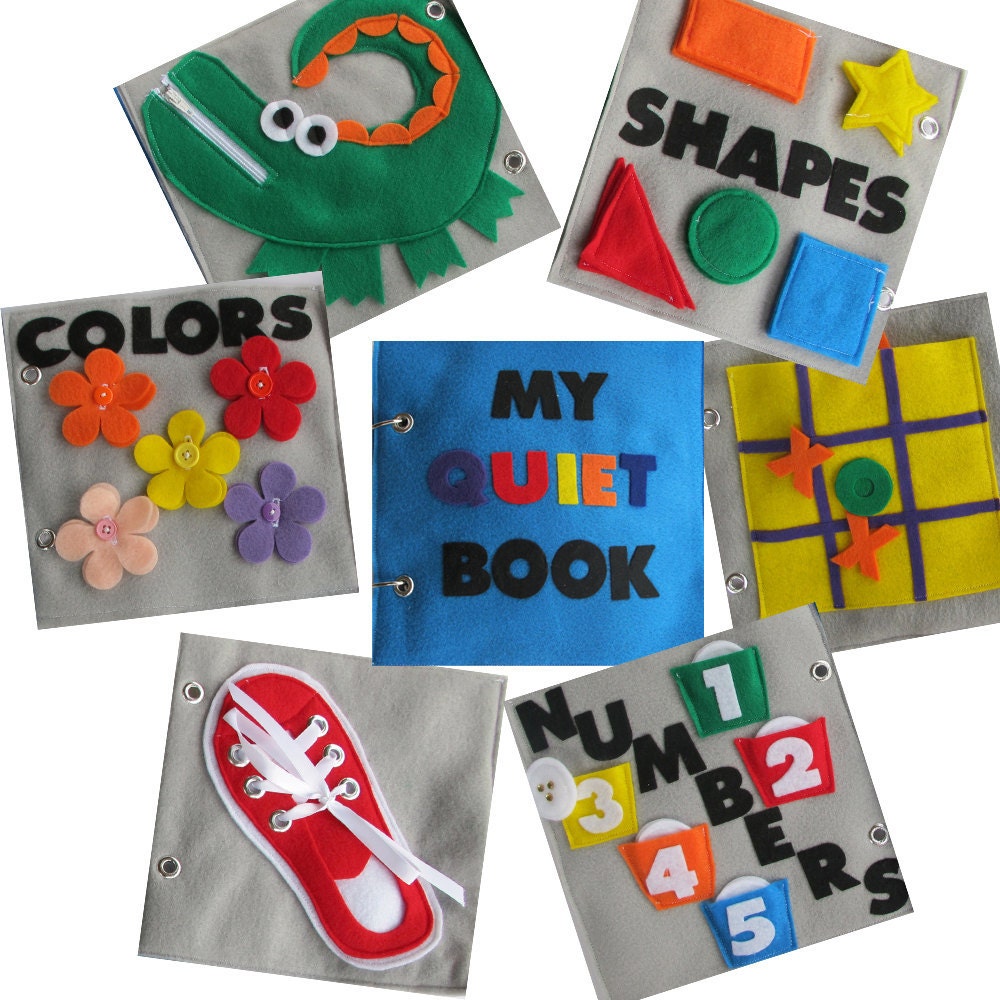 Felt Quiet Book - 6 pages of educational and interative fun