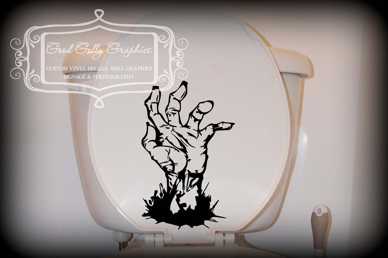 Zombie toilet decal set