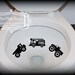 Taking Aim toilet targets Trucks: THREE piece collection, Fire truck, dump truck, monster truck