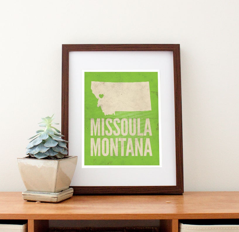 Missoula, Montana Love Print, 8" x 10"