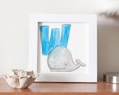 W is for Whale original painting