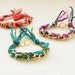 FRIENDSHIP bracelet with chunky gold curb chain and silk cord