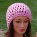 Pastel Pink Crochet Beane Hat, Winter Accessories
