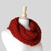 Red Crochet Cowl, Fall Fashion Accessories from Midwest Crochet