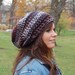 Chunky Slouchy Hat, Cool Crochet Hats for Men or Women from Midwest Crochet, Mixed Colors Slouchy Beanie
