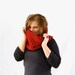 Red Crochet Cowl, Fall Fashion Accessories from Midwest Crochet