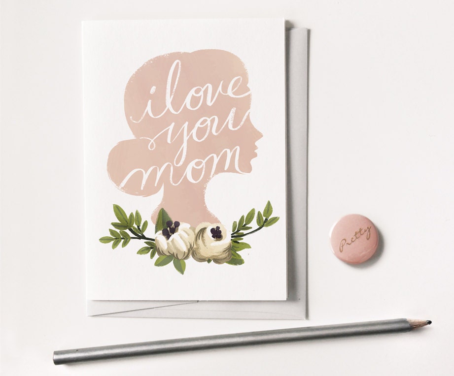 I Love You Mom Card 1pc