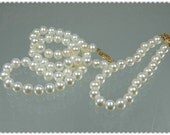 17/7.5inch 7mm aaa grade white akoya pearl necklace bracelet set 14k--jewelry set--everyday jewelry--Christmas Gift