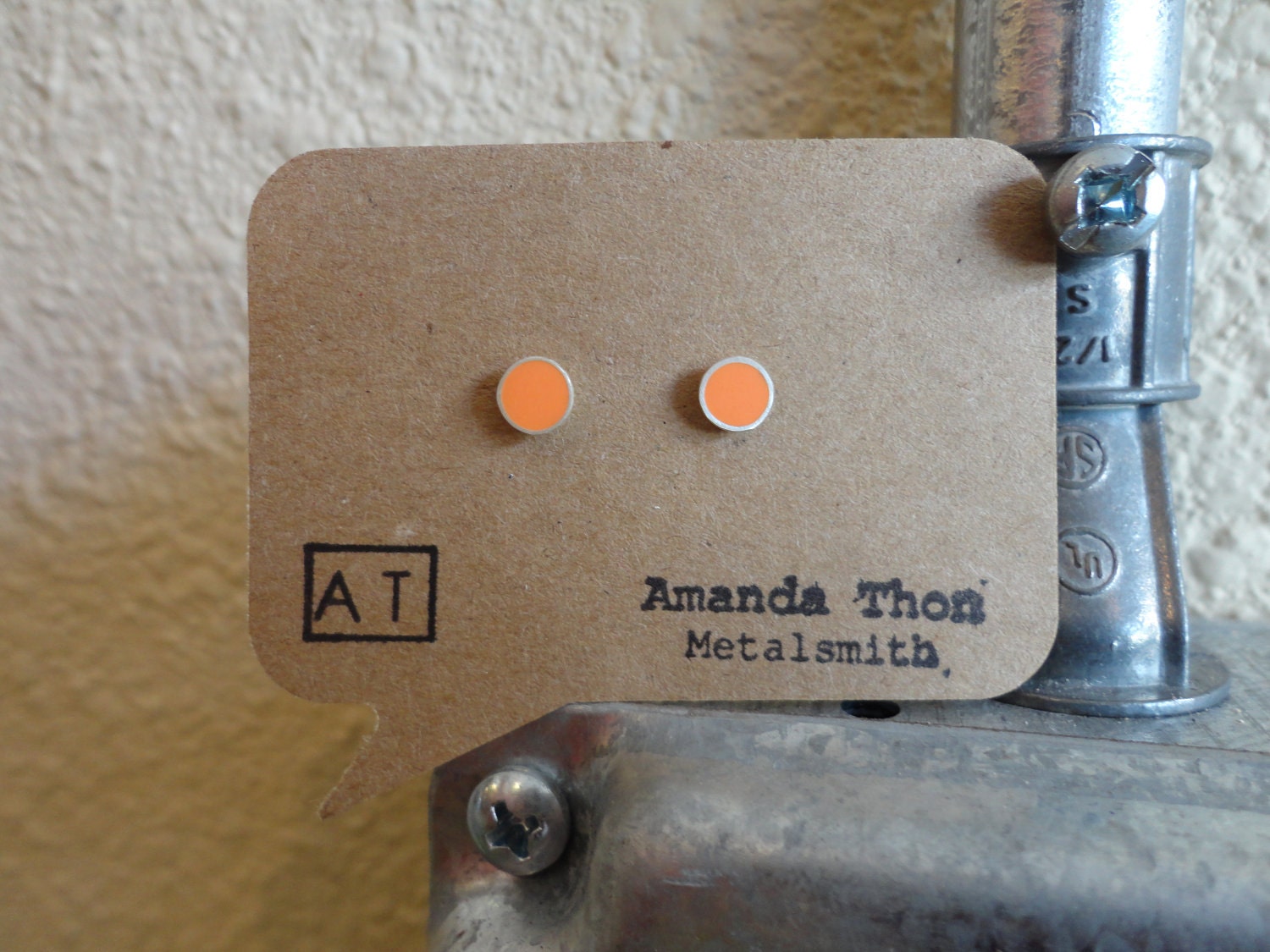 Small Neon Tangerine Posts