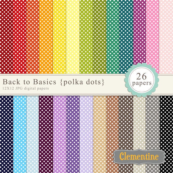 40% OFF SALE -Small polka dot digital paper 12x12, digital scrapbooking paper, royalty free commercial use - polka2- Instant Download Il_570xn
