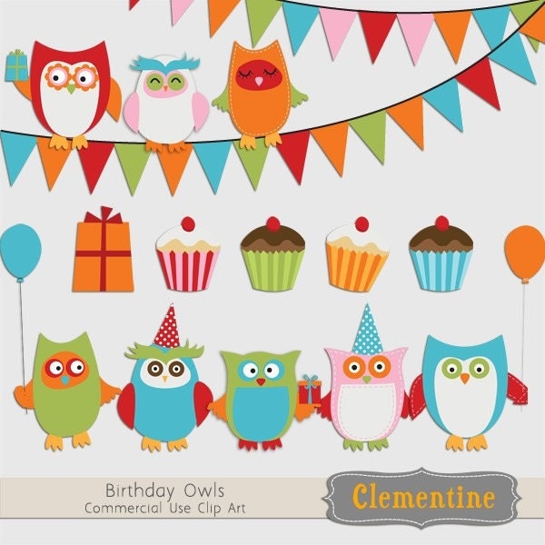 free birthday owl clip art - photo #27
