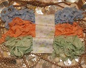 NEW Bundle - Crinkled Seam Binding Ribbon - Spring Bundle - Rustic, Shabby Chic, Beach, Cottage, French Country, Wedding, Scrapbooking