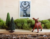 Filigree Deer - Illustrated Wildlife Animal Sticker - Original Art