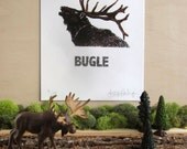 Elk - Bugle - Silkscreen Print - Limited Edition - Animal Calls Series