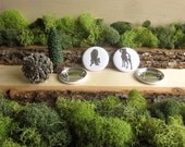 Big Horned Sheep Pair- Animal Pinback Button Badges - 1.5" - From Natural Duality