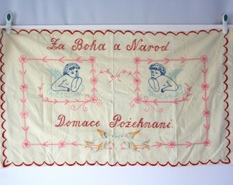 vintage embroidered cloth wedding banner