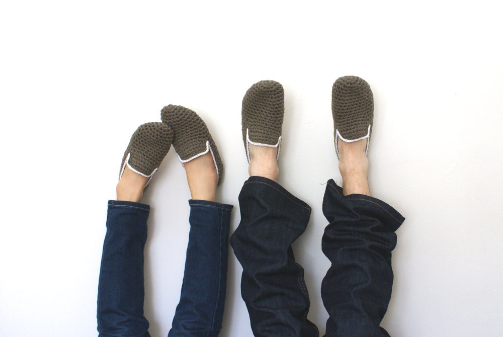 His and Hers Crochet Slippers