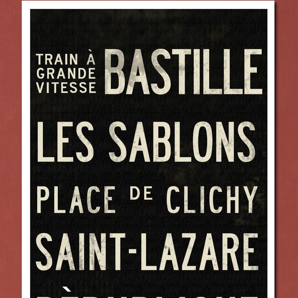 Paris Metro Poster