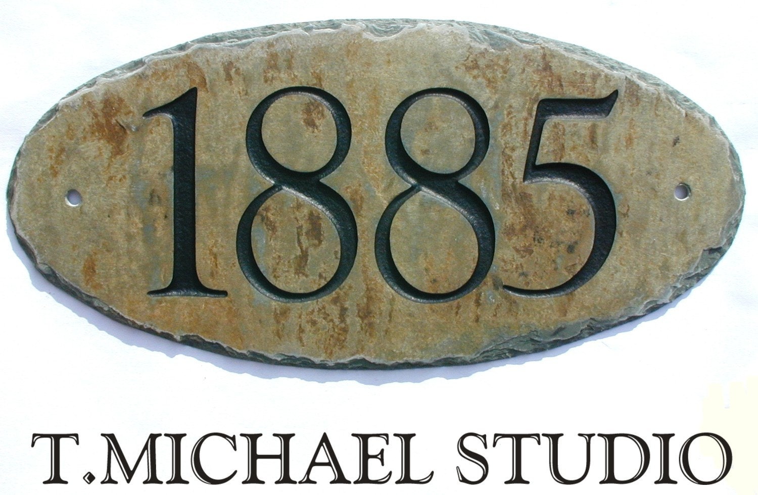 STONE House Numbers - Address / CARVED /  1/2 house warming gift