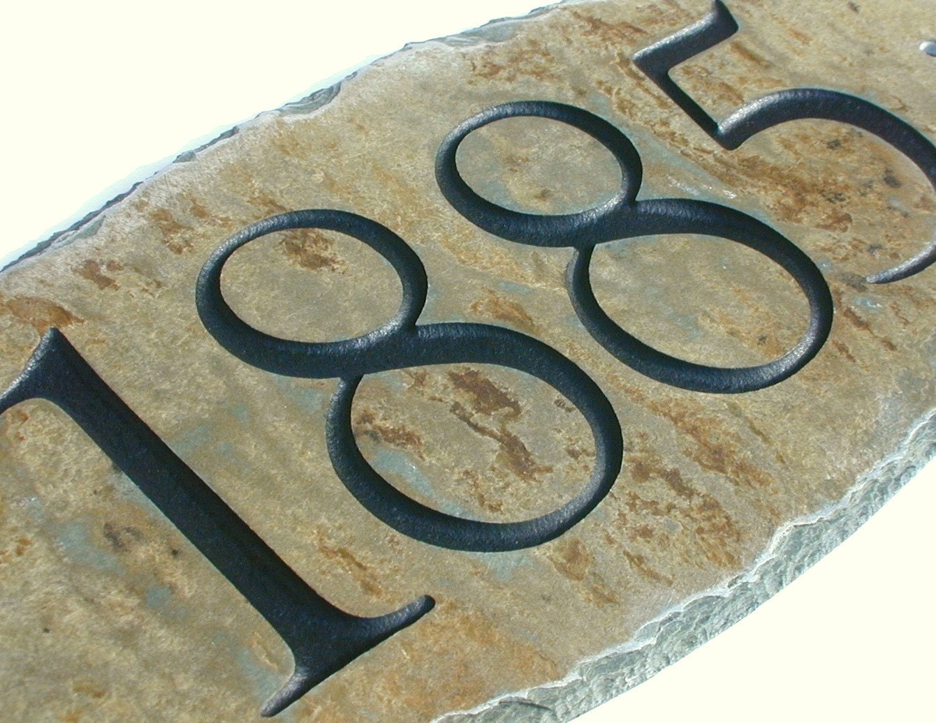ADDRESS SIGN (Carved Stone) House number / marker  plaque / Slate / Mailbox