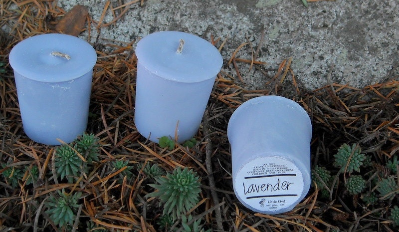 Lavender soy and palm wax votives