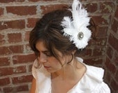 Timeless Glam Ostrich Feather Bridal Hair Clip Fascinator