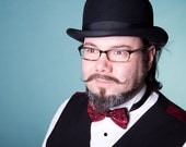 The Red Light District Bowtie: Black Bowtie With Red Swarovski Rhinestones
