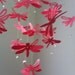 Chandelier Dragonfly  Mobile -two shades of pink