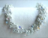 Custom Brides Wire Crochet Necklace Set in your choice of color/ Extraordinary Bridal Jewelry/ Wedding Necklace Set