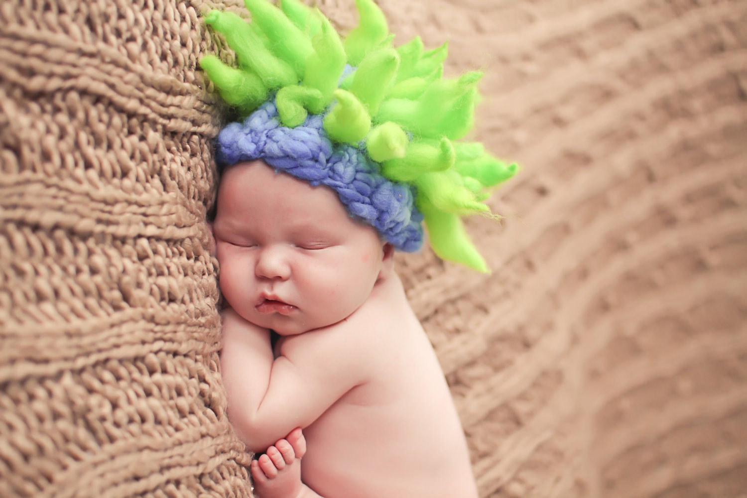 Funky Hats-Funky Twisty Baby Hat Knitting PATTERN, PDF, for Photo Prop, Newborn-6 Months-Handspun Yarn