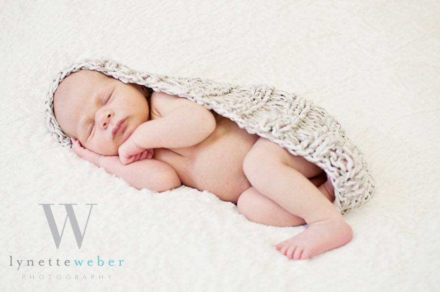 Baby Wrap, Cocoon, in Neutrals, Creams, Beige, for Newborn Prop, Soft Cotton, Also Doubles as Top for Maternity Photos