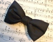 Black Bow Tie - Man's Clip On