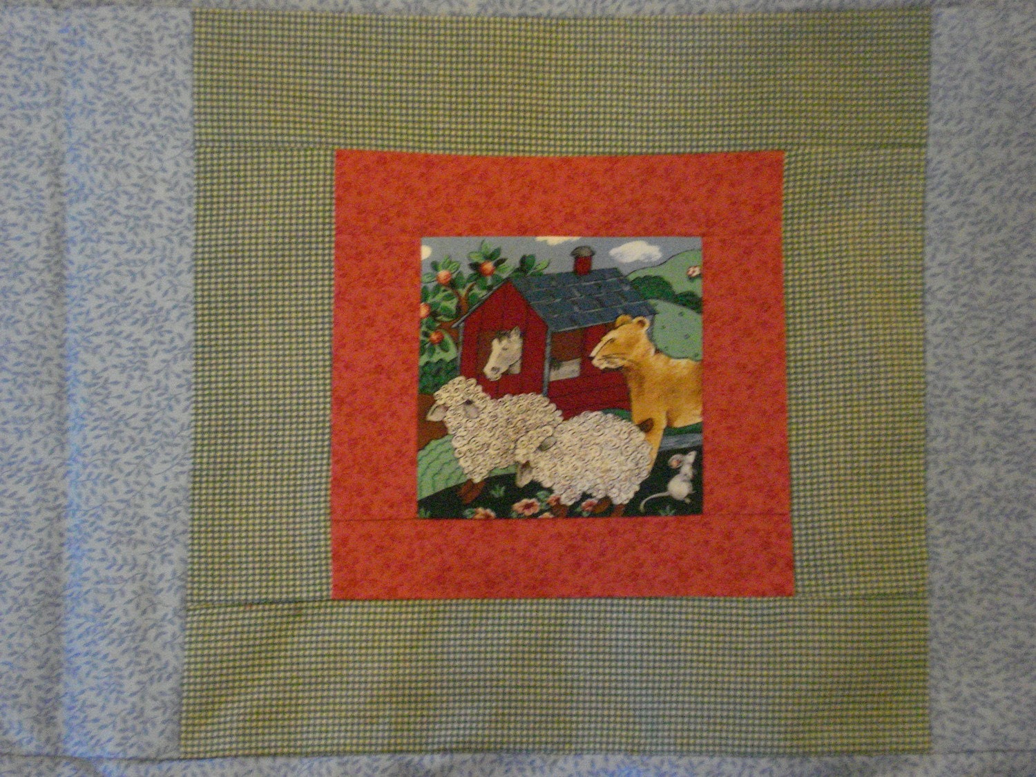 Mennonite Amish Noah's Ark Children's Quilt Top