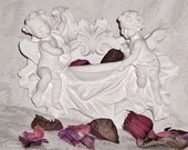 Cherub Wall Font in White Plaster