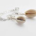 Ear cuff set, cowrie shell jewelry, white sea shell earrings, ear cuff pair